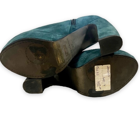 SIXTYSEVEN 67 GREEN SUEDE PLATFORM ANKLE BOOTIE BOOT 7 / 37 - Picture 8 of 10